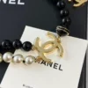 Chanel Fashion pearl long necklace ,Black & White