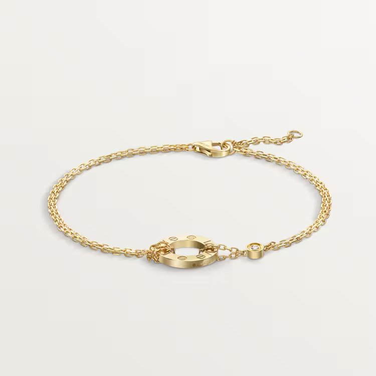 Cartier LOVE bracelet, on chain, 2 diamonds