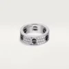 LOVE ring, classic model, paved, ceramic