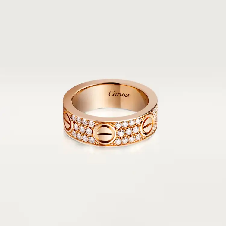 LOVE ring, classic model, paved