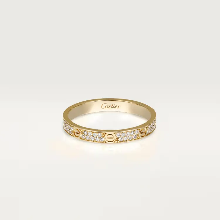 LOVE ring, mini model, paved