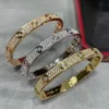 LOVE bracelet, classic model, paved, 12 diamonds