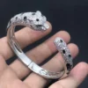 Panthère de Cartier bracelet, medium model, half-paved
