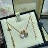 Chopard happy hearts necklace ,three hearts, one diamond