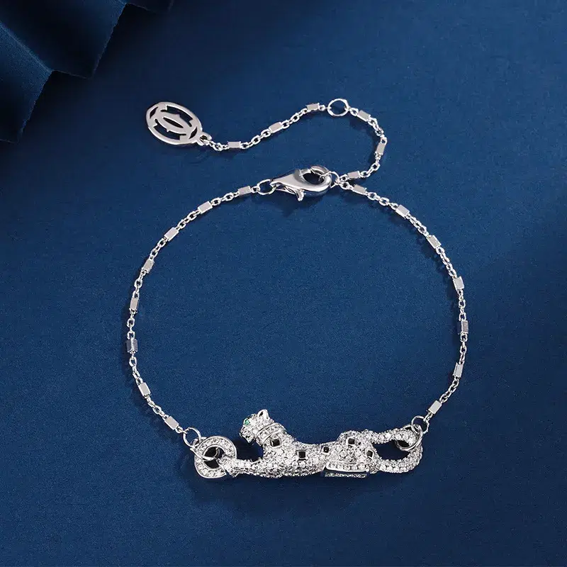 Panthère de Cartier bracelets ,on chain,paved