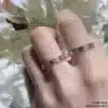 LOVE ring, mini model, paved