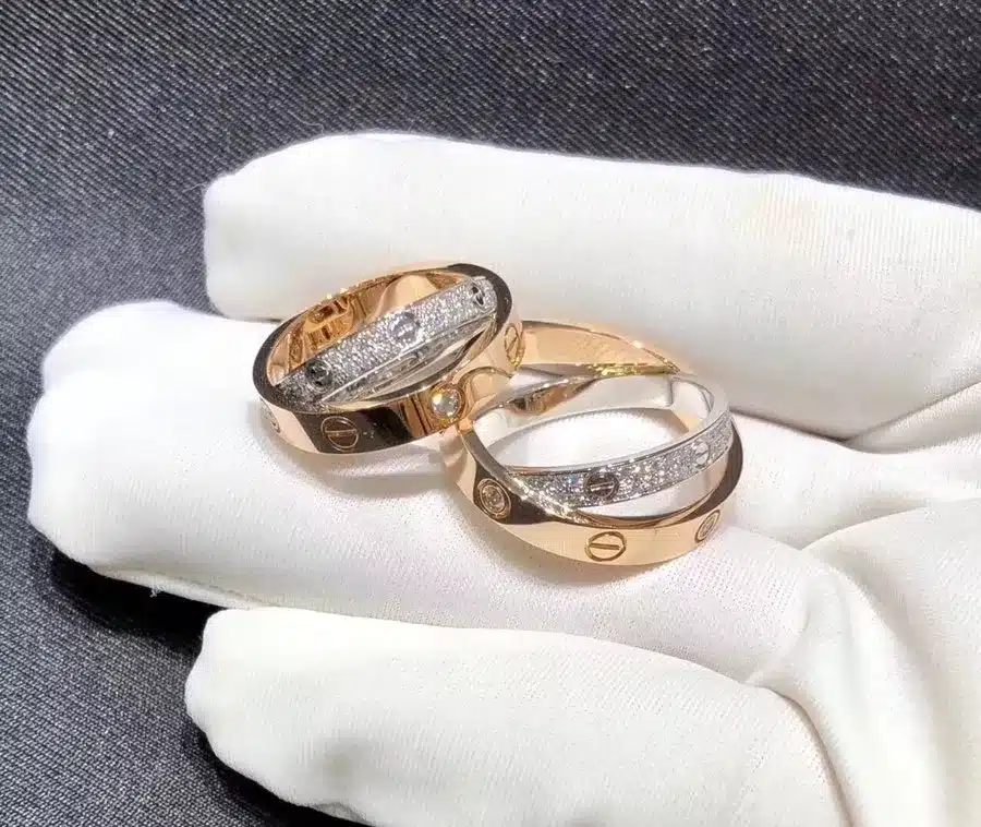 LOVE ring, double layer