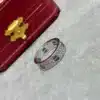 LOVE ring, classic model, paved, ceramic