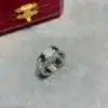 LOVE ring, classic model, paved, ceramic