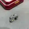 LOVE ring, classic model, paved, ceramic