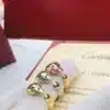 Panthère de Cartier rings medium model,half paved