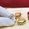 Panthère de Cartier rings medium model,half paved