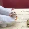 Panthère de Cartier rings medium model,half paved
