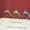 Panthère de Cartier rings medium model,half paved