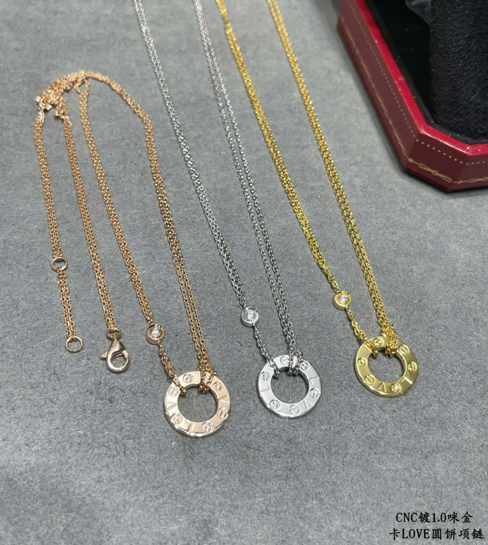 Cartier love necklaces 2 diamonds