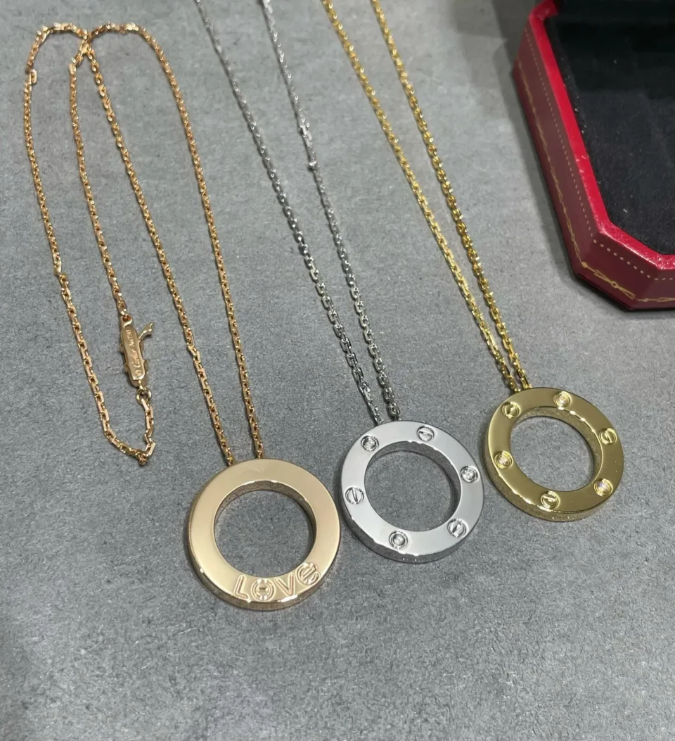 Cartier love necklaces 3 diamonds