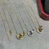 Cartier love necklaces ,half-paved