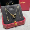 Cartier love necklaces ,half-paved