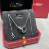 Cartier love necklaces ,half-paved