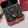 Cartier love necklaces ,half-paved