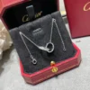 Cartier love necklaces ,half-paved
