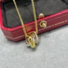 Cartier Trinity Necklaces ,cushion shaped, half-paved