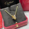 Cartier Trinity Necklaces ,cushion shaped, half-paved