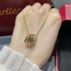 Cartier Trinity Necklaces ,cushion shaped, half-paved