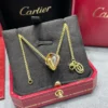Cartier Trinity Necklaces ,cushion shaped, half-paved