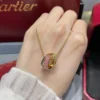 Cartier Trinity Necklaces ,cushion shaped, half-paved