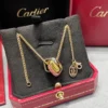 Cartier Trinity Necklaces ,cushion shaped, half-paved