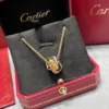 Cartier Trinity Necklaces ,cushion shaped, half-paved