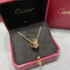 Cartier Trinity Necklaces ,cushion shaped, half-paved