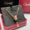 Cartier Trinity Necklaces ,cushion shaped, half-paved