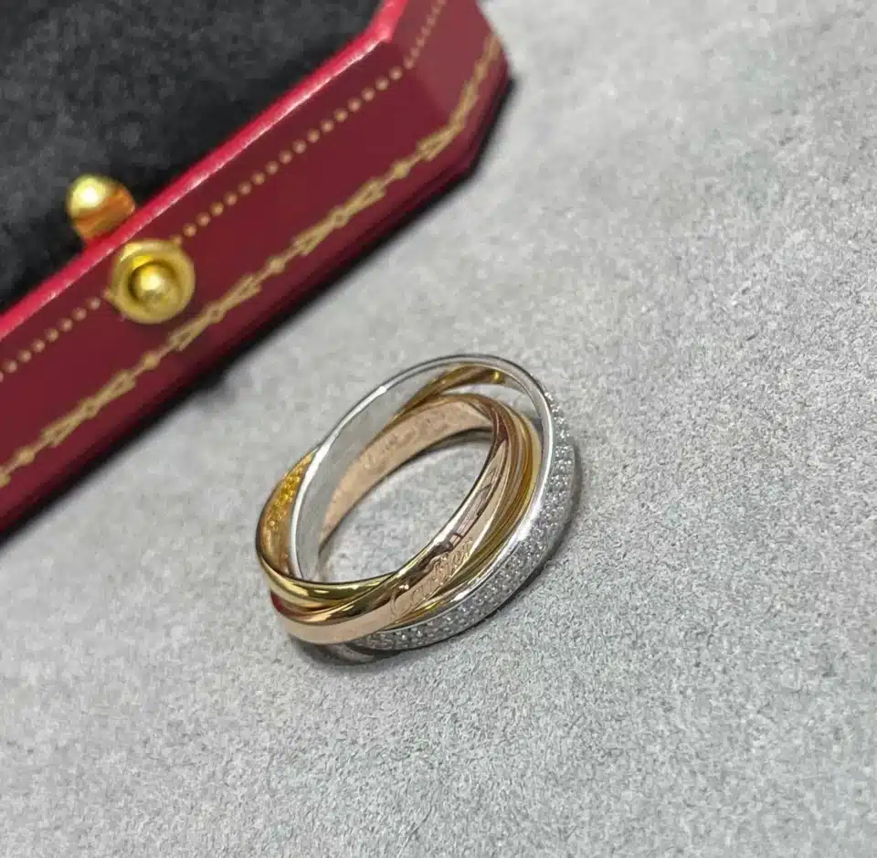 Trinity Rings half-paved
