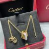 Cartier Trinity Necklaces ,cushion shaped, half-paved