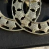 CHANEL Colorful diamond five-pointed star Double C brooch