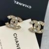 CHANEL Crystal Timeless CC Earrings