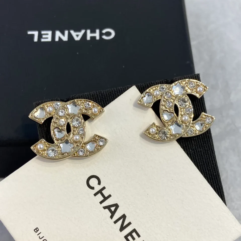 CHANEL Crystal Timeless CC Earrings