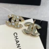 CHANEL Crystal Timeless CC Earrings
