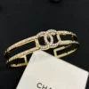 Chanel Bracelet, Metal & Strass  Gold