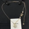 Chanel Faux Pearl & Resin CC Heart Pendant Necklace