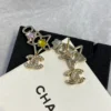 Chanel Earrings Metal, Glass Pearls  Pearly White & Multicolor