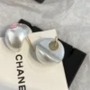 Chanel Earrings ,Pearl, Pink logo ,black logo