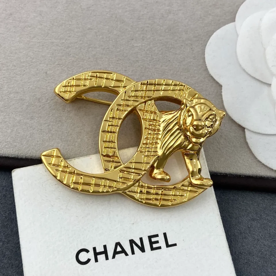 Chanel golden tiger brooch
