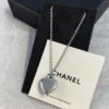 Chanel blue heart necklace