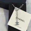 Chanel blue heart necklace
