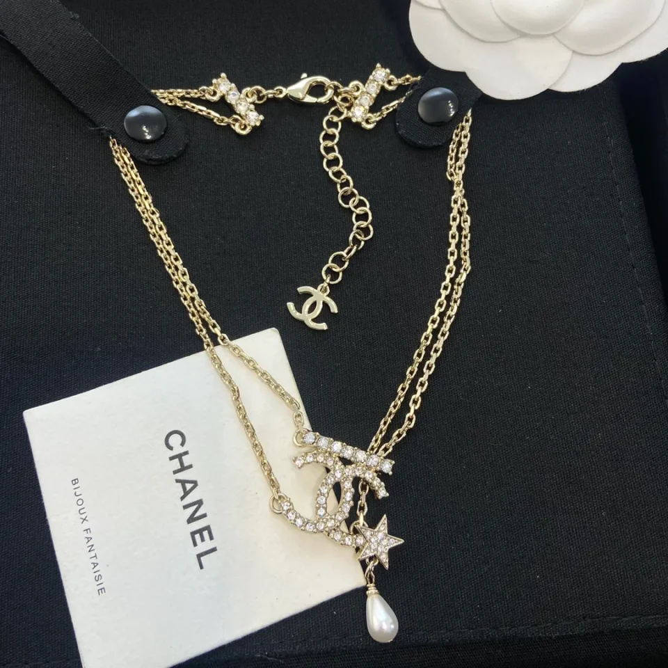 Chanel necklace with logo