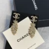 CHANEL feather shape earrings