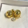 DIOR Golden Sphere Earrings